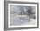 Sledging on a Frozen Pond-Peder Mork Monsted-Framed Giclee Print