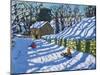 Sledging Upper Hulme Leek  2020 (oil on canvas)-Andrew Macara-Mounted Giclee Print