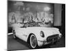 Sleek New Chevrolet Corvette Standing in Show Room-Eliot Elisofon-Mounted Photographic Print