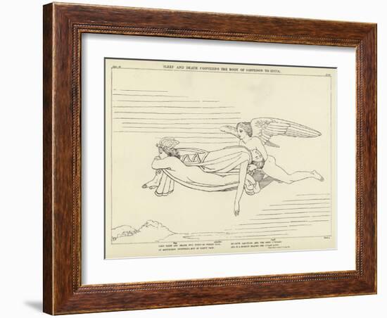 Sleep and Death Conveying the Body of Sarpedon to Lycia-John Flaxman-Framed Giclee Print