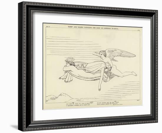 Sleep and Death Conveying the Body of Sarpedon to Lycia-John Flaxman-Framed Giclee Print