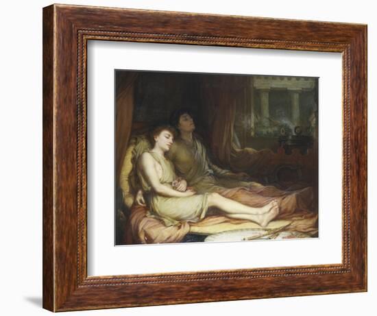 Sleep and His Half Brother Death-John William Waterhouse-Framed Giclee Print