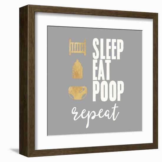 Sleep, Eat, Poop-Evangeline Taylor-Framed Art Print