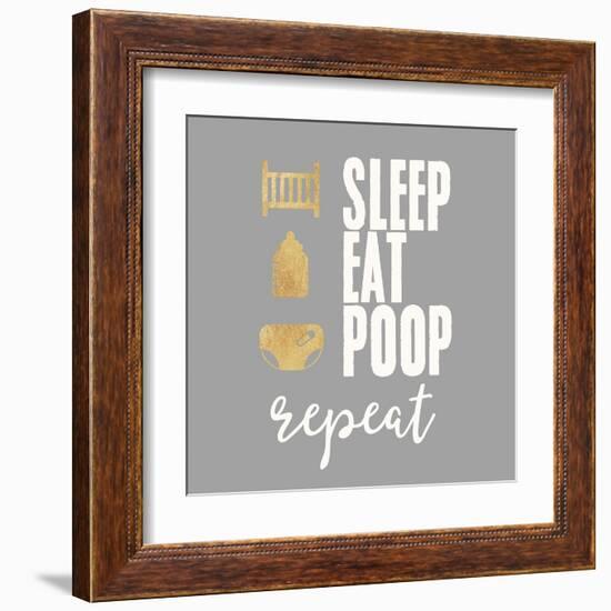 Sleep, Eat, Poop-Evangeline Taylor-Framed Art Print