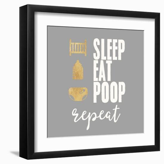 Sleep, Eat, Poop-Evangeline Taylor-Framed Art Print