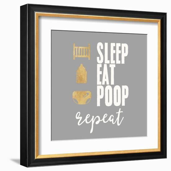 Sleep, Eat, Poop-Evangeline Taylor-Framed Art Print