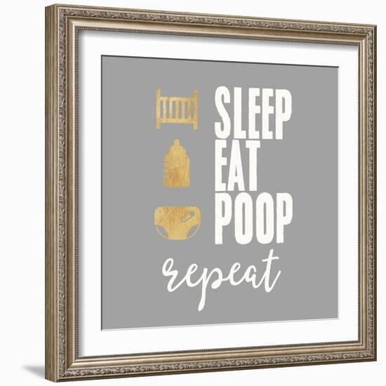 Sleep, Eat, Poop-Evangeline Taylor-Framed Art Print