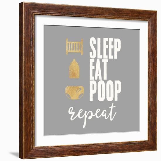 Sleep, Eat, Poop-Evangeline Taylor-Framed Art Print