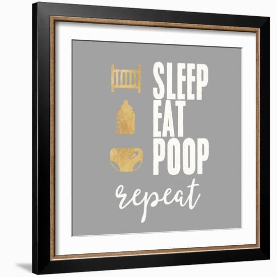 Sleep, Eat, Poop-Evangeline Taylor-Framed Art Print