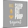 Sleep, Eat, Poop-Evangeline Taylor-Mounted Art Print