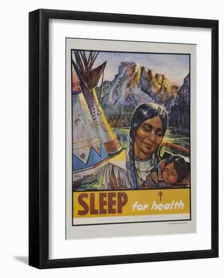 Sleep for Health Poster-null-Framed Giclee Print