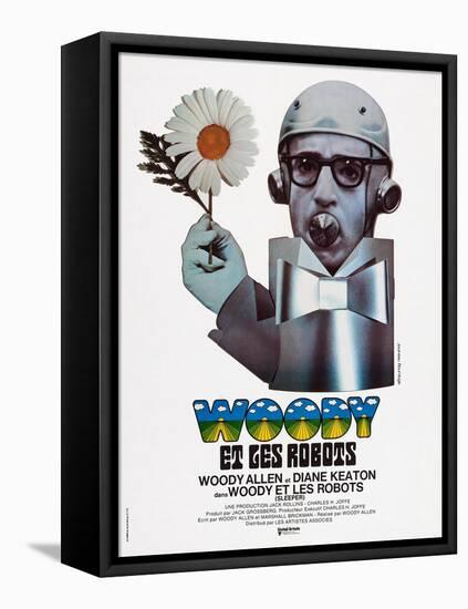 Sleeper, (aka Woody Et Les Robots), French Poster Art, Woody Allen, 1973-null-Framed Stretched Canvas