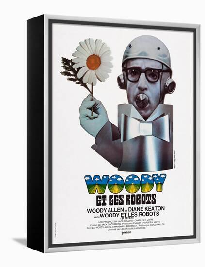 Sleeper, (aka Woody Et Les Robots), French Poster Art, Woody Allen, 1973-null-Framed Stretched Canvas