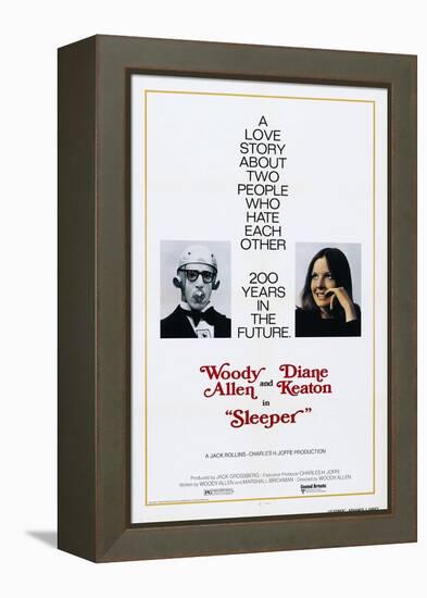 Sleeper, US poster, Woody Allen, Diane Keaton, 1973-null-Framed Stretched Canvas