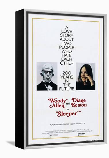 Sleeper, US poster, Woody Allen, Diane Keaton, 1973-null-Framed Stretched Canvas