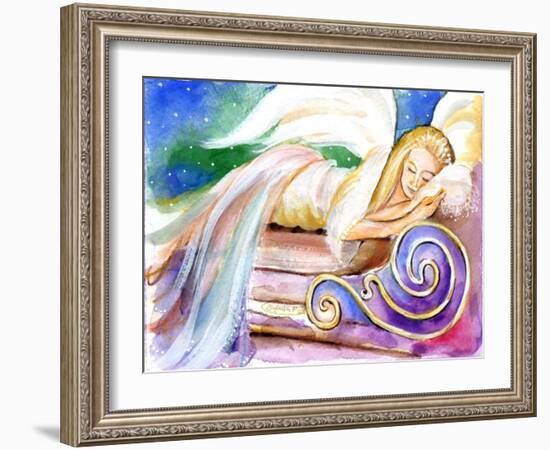 Sleeping Angel in Heaven-sylvia pimental-Framed Art Print