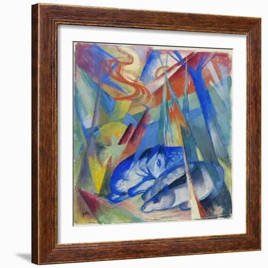 Sleeping Animals, 1913-Franz Marc-Framed Giclee Print