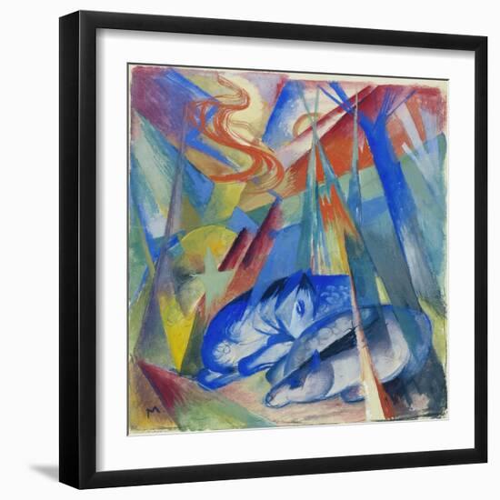 Sleeping Animals, 1913-Franz Marc-Framed Giclee Print