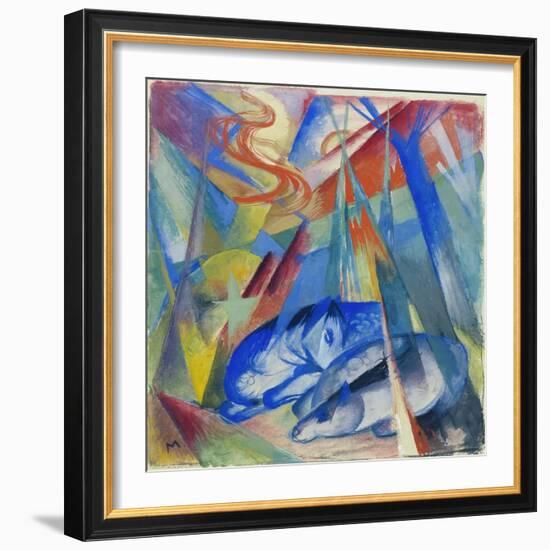 Sleeping Animals, 1913-Franz Marc-Framed Giclee Print