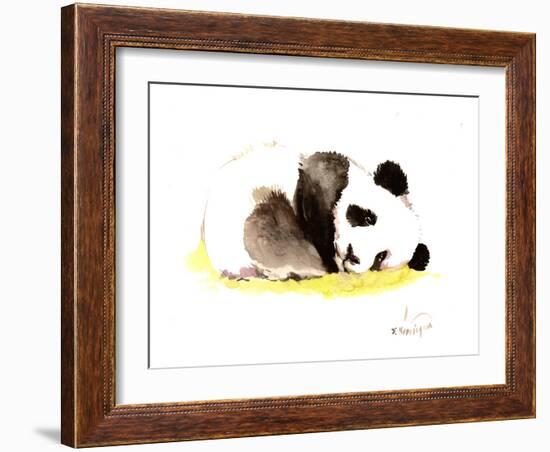 Sleeping Baby Panda-Suren Nersisyan-Framed Art Print