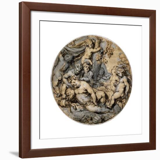 Sleeping Bacchus, 17th Century-Abraham Jansz van Diepenbeeck-Framed Giclee Print