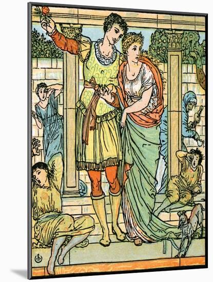 Sleeping Beauty illustrated by Walter Crane-Walter Crane-Mounted Giclee Print