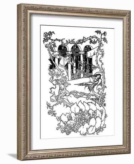 Sleeping Beauty illustrated by Walter Crane-Walter Crane-Framed Giclee Print