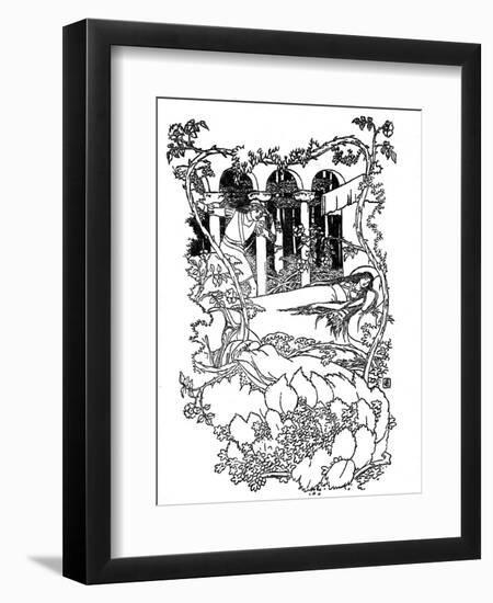 Sleeping Beauty illustrated by Walter Crane-Walter Crane-Framed Giclee Print