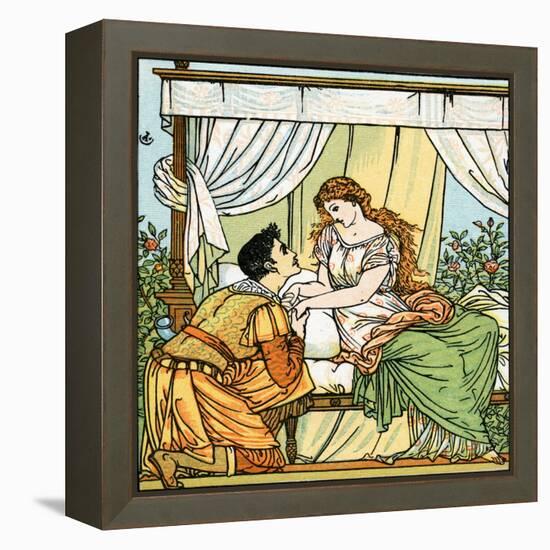 Sleeping Beauty illustrated by Walter Crane-Walter Crane-Framed Premier Image Canvas