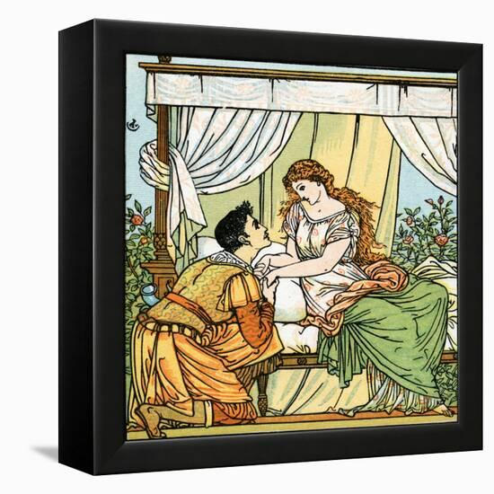 Sleeping Beauty illustrated by Walter Crane-Walter Crane-Framed Premier Image Canvas