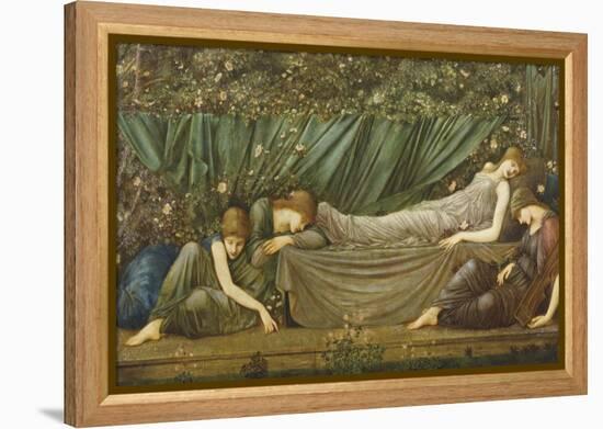 Sleeping Beauty, Illustration from 'The Legend of the Briar Rose', 1871-72-Edward Burne-Jones-Framed Premier Image Canvas