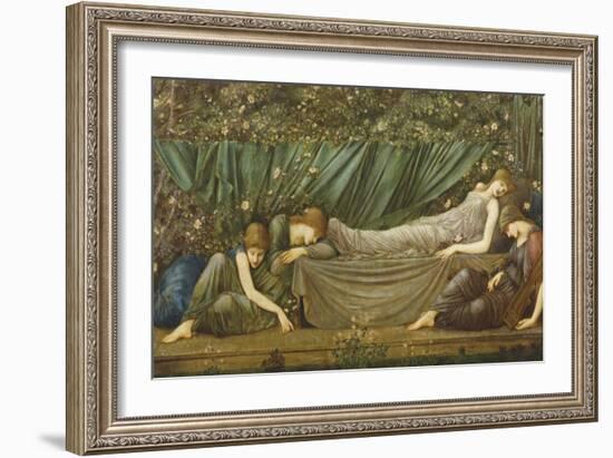 Sleeping Beauty, Illustration from 'The Legend of the Briar Rose', 1871-72-Edward Burne-Jones-Framed Giclee Print