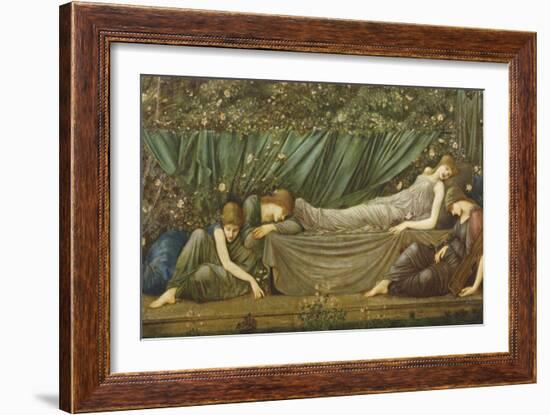 Sleeping Beauty, Illustration from 'The Legend of the Briar Rose', 1871-72-Edward Burne-Jones-Framed Giclee Print