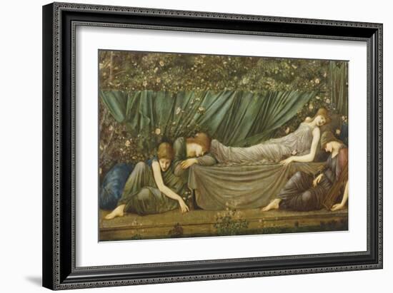 Sleeping Beauty, Illustration from 'The Legend of the Briar Rose', 1871-72-Edward Burne-Jones-Framed Giclee Print