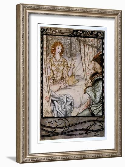 Sleeping Beauty-Arthur Rackham-Framed Art Print