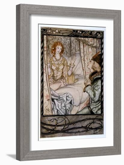 Sleeping Beauty-Arthur Rackham-Framed Art Print