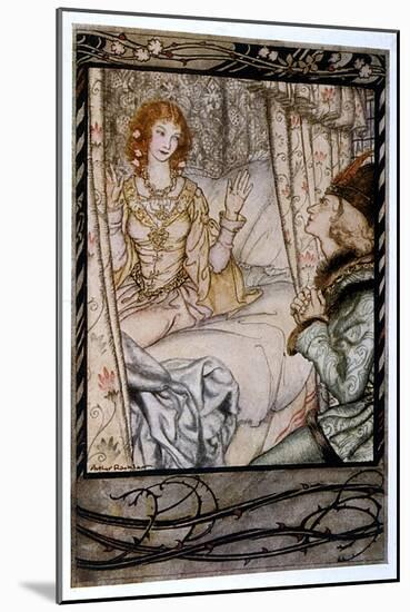 Sleeping Beauty-Arthur Rackham-Mounted Art Print