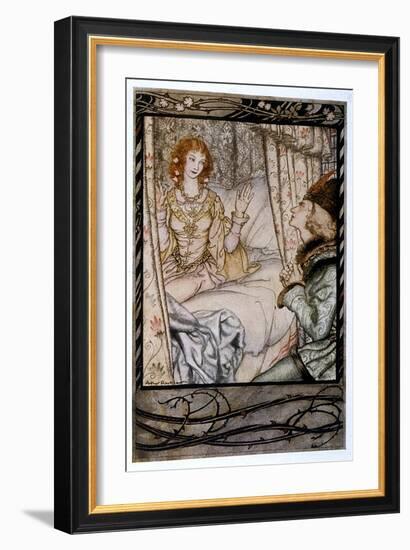 Sleeping Beauty-Arthur Rackham-Framed Art Print