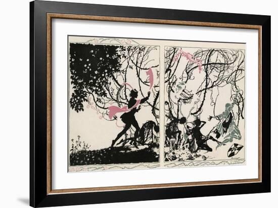 Sleeping Beauty-Arthur Rackham-Framed Art Print