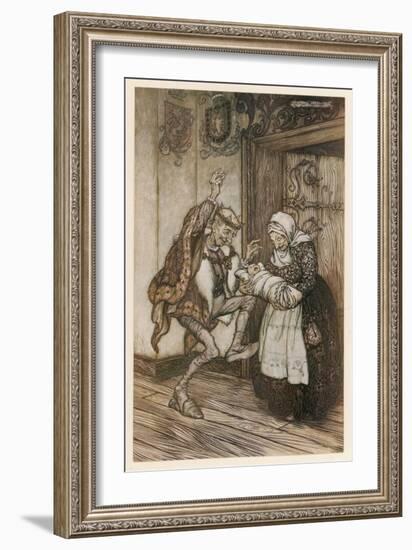 Sleeping Beauty-Arthur Rackham-Framed Art Print