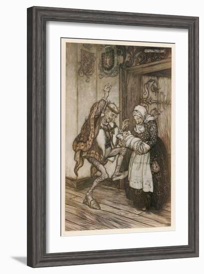 Sleeping Beauty-Arthur Rackham-Framed Art Print