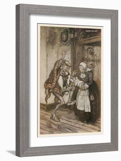 Sleeping Beauty-Arthur Rackham-Framed Art Print