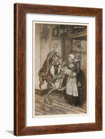 Sleeping Beauty-Arthur Rackham-Framed Art Print