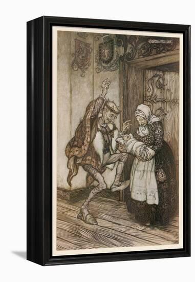 Sleeping Beauty-Arthur Rackham-Framed Stretched Canvas