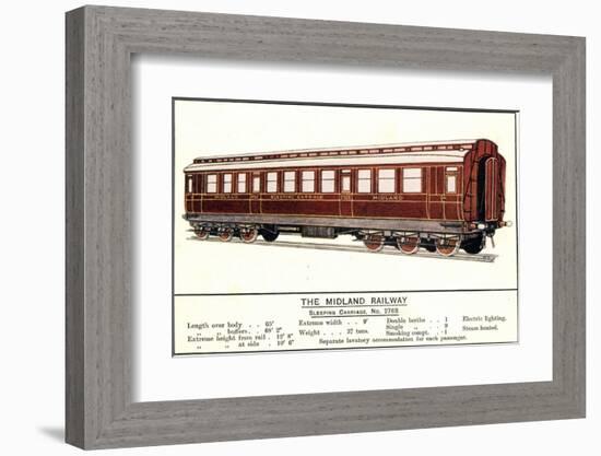 Sleeping Carriage No. 2765, Midland Railway-null-Framed Art Print