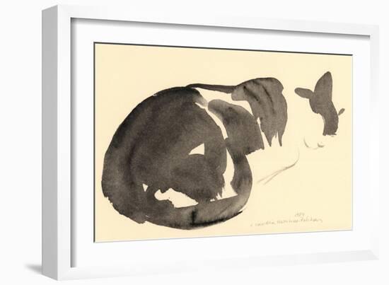 Sleeping cat, 1984-Claudia Hutchins-Puechavy-Framed Giclee Print