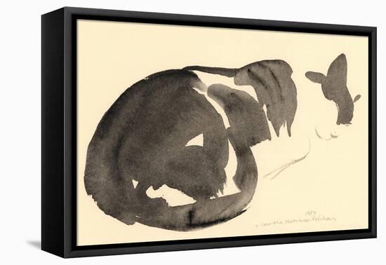 Sleeping cat, 1984-Claudia Hutchins-Puechavy-Framed Premier Image Canvas