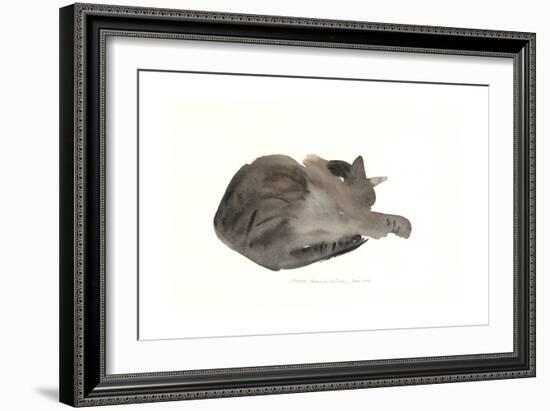Sleeping cat, 1985-Claudia Hutchins-Puechavy-Framed Art Print