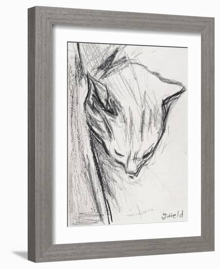 Sleeping Cat, 2015-Julie Held-Framed Giclee Print