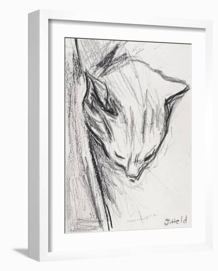 Sleeping Cat, 2015-Julie Held-Framed Giclee Print